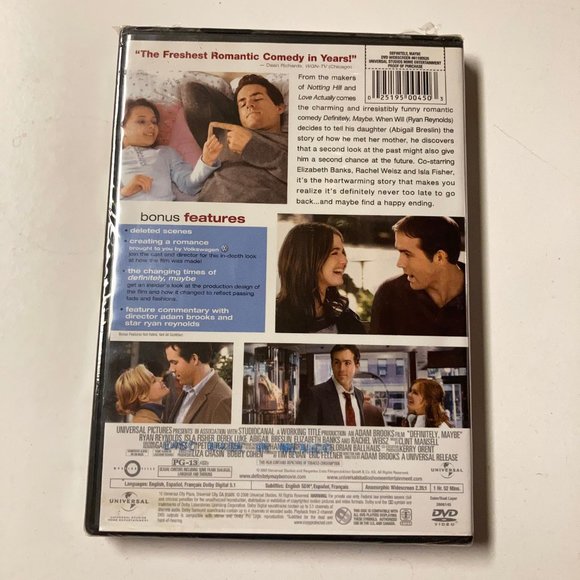 Definitely, Maybe DVD Wildescreen Edition  New Sealed - Picture 2 of 6